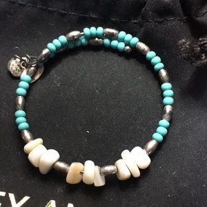 Alex & Ani vintage beaded shell wrap
